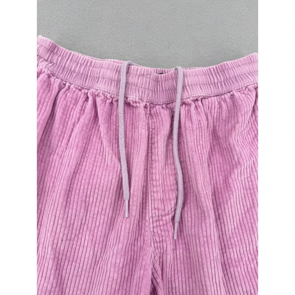 Urban Outfitters Mens Pink Corduroy Shorts Elastic Waist Size M Streetwear Skate